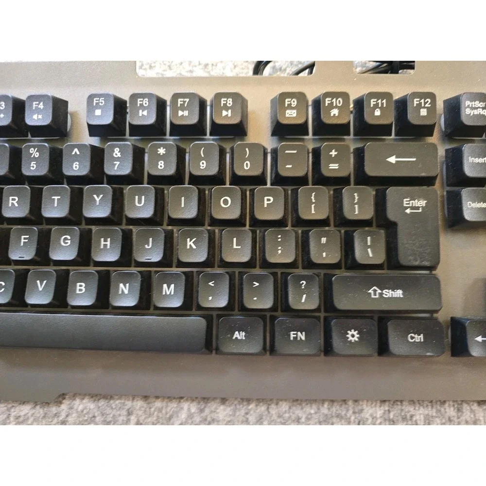 TITAN Wired LED Metal Gaming Keyboard w/Smartphone Holder #GAKB-0008.